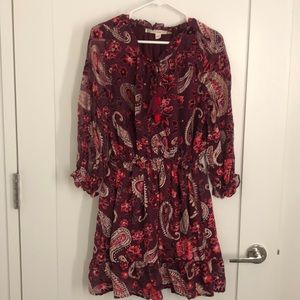 Paisley ruffle dress